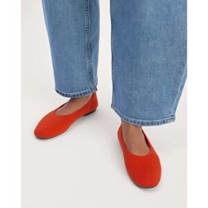 Everlane Day Glove ReKnit Ballet Flats Poppy Red Size 7.5 Knit